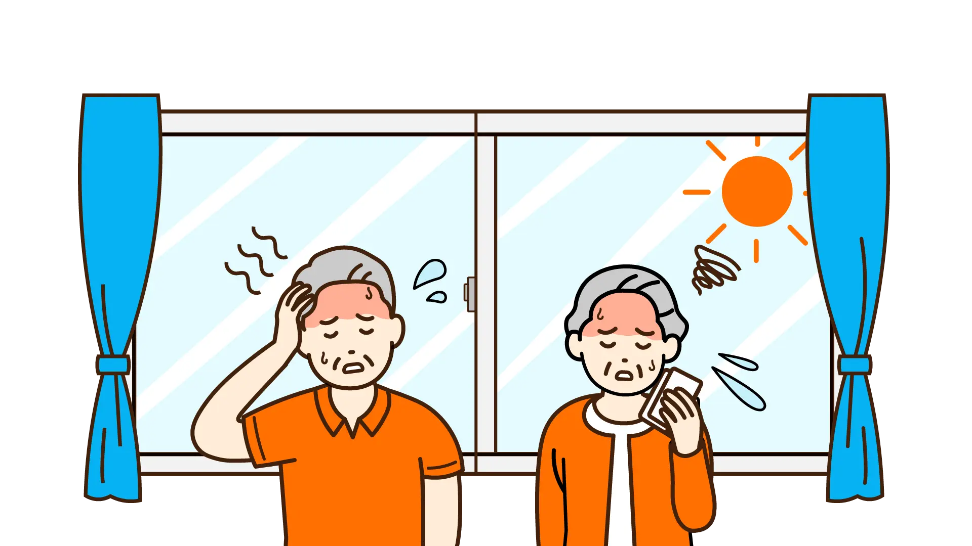 室内で暑がる